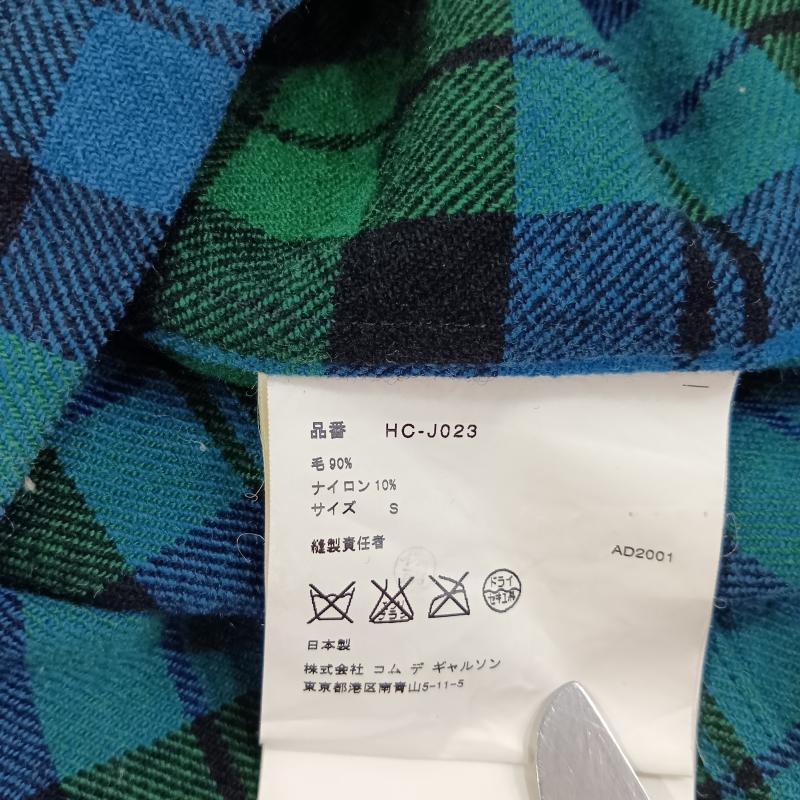 コムデギャルソンオム COMME des GARCONS HOMME ジャケット、上着 ジャケット、ブレザー COMME des GARCONS HOMME コムデギャルソンオム チェック切替 ウールテーラード S 総柄 X チェック 青 / ブルー / blue X 緑 / グリーン / green X 紺 / ネイビー / navy メンズ USED 古着 中古 50130406