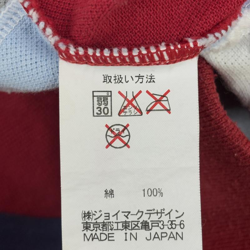 キャプテンサンタ CAPTAINSANTA ポロシャツ 半袖 ロゴ 刺繍 チェックパネル切替し ラグランスリーブ 鹿の子 半袖 ポロシャツ 赤系 レッド L 赤 / レッド / red メンズ USED 古着 中古 50130662