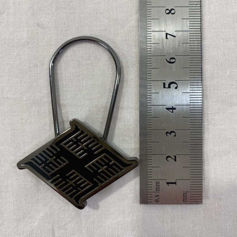 古着 USED キーホルダー キーホルダー 家紋 KEY HOLDER BLACK 麻LOGO シルバー ロゴ、文字 銀 / シルバー / silver color メンズ USED 古着 中古 50131504