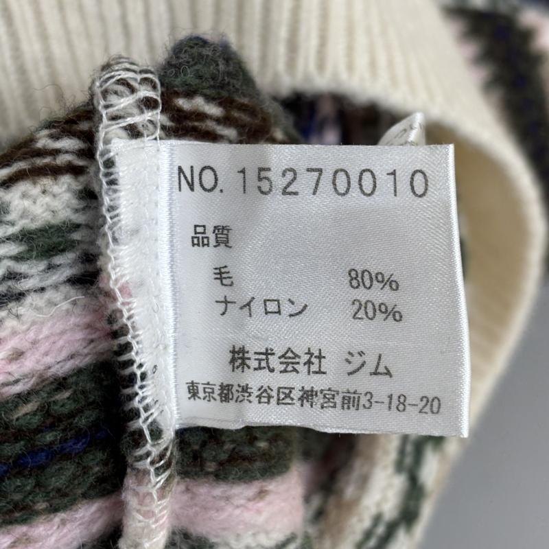 古着 USED ニット、セーター 長袖 VARIZIONI バリジオーニ 総柄 ボーダー クルーネック 長袖 ニット セーター L メンズ USED 古着 中古 50132139