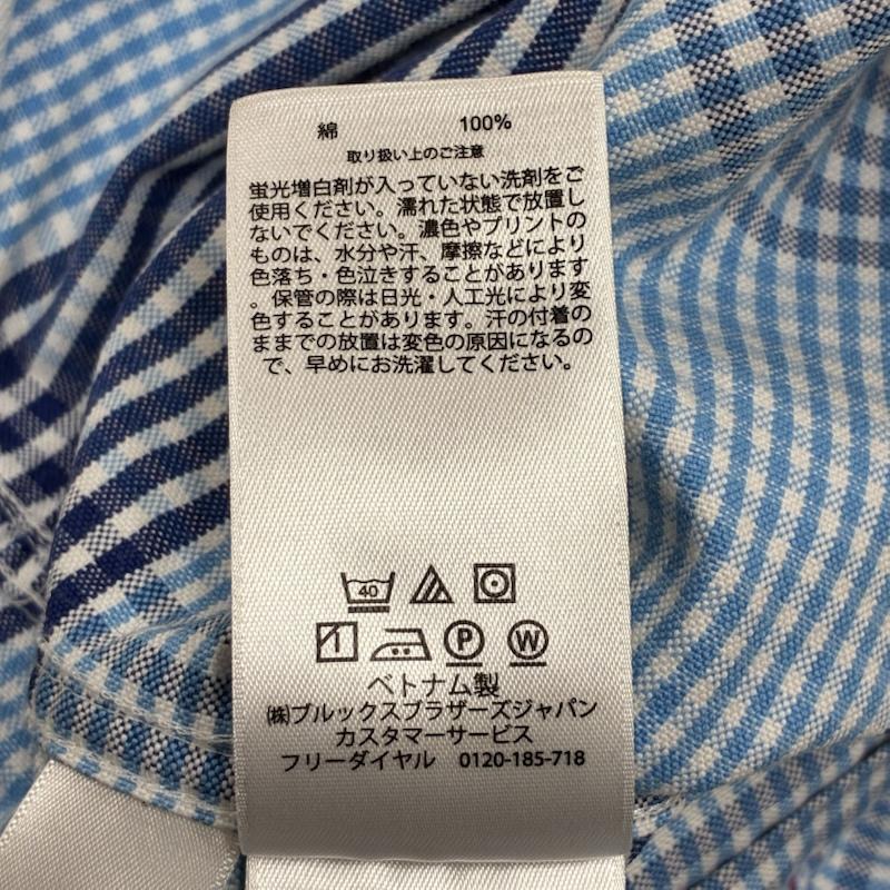 ブルックス ブラザーズ BROOKS BROTHERS シャツ、ブラウス 長袖 Red Fleece ボタンダウン コットン チェック ロングスリーブ シャツ M チェック X ワンポイント X 刺繍 青 / ブルー / blue X 水色 / ライトブルー / X 白 / ホワイト / white メンズ USED 古着 中古 50133067