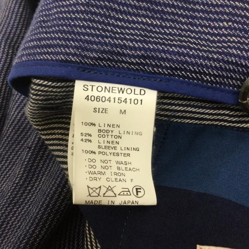 ストンウォルド STONEWOLD ジャケット、上着 ジャケット、ブレザー STONEWOLD 40604154101 テーラードジャケット M リネン M ストライプ 紺 / ネイビー / navy メンズ USED 古着 中古 50133559