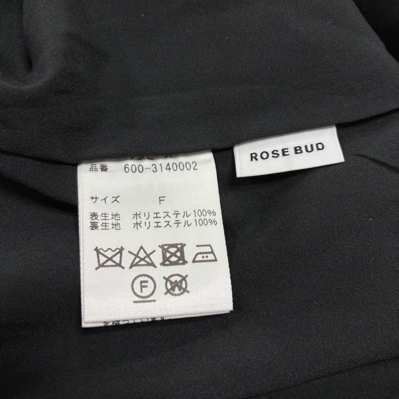 ローズバッド ROSE BUD ワンピース ロングスカート フリル カラー ワンピース 600-3140002 シフォンジョーゼット ティアード FREE 黒 / ブラック / black レディース USED 古着 中古 50133561