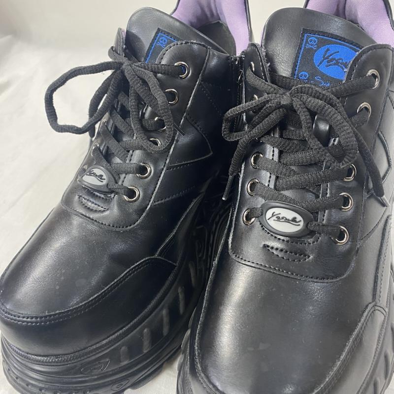 ヨースケ YOSUKE スニーカー スニーカー 厚底スニーカー オリジナルニューモールドソール black × purple 27cm 27.0cm 無地 黒 / ブラック / black X 紫 / パープル / purple メンズ USED 古着 中古 50134040