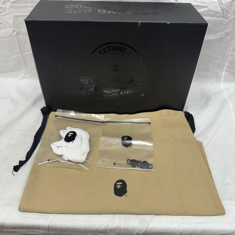 アベイシングエイプ A BATHING APE スニーカー スニーカー 1J23191901 Neighborhood × Bapesta Black Crocodile & Ostrich ネイバーフッド ベイプスタ スニーカー US:8.5 黒 / ブラック / black メンズ USED 古着 中古 50134416