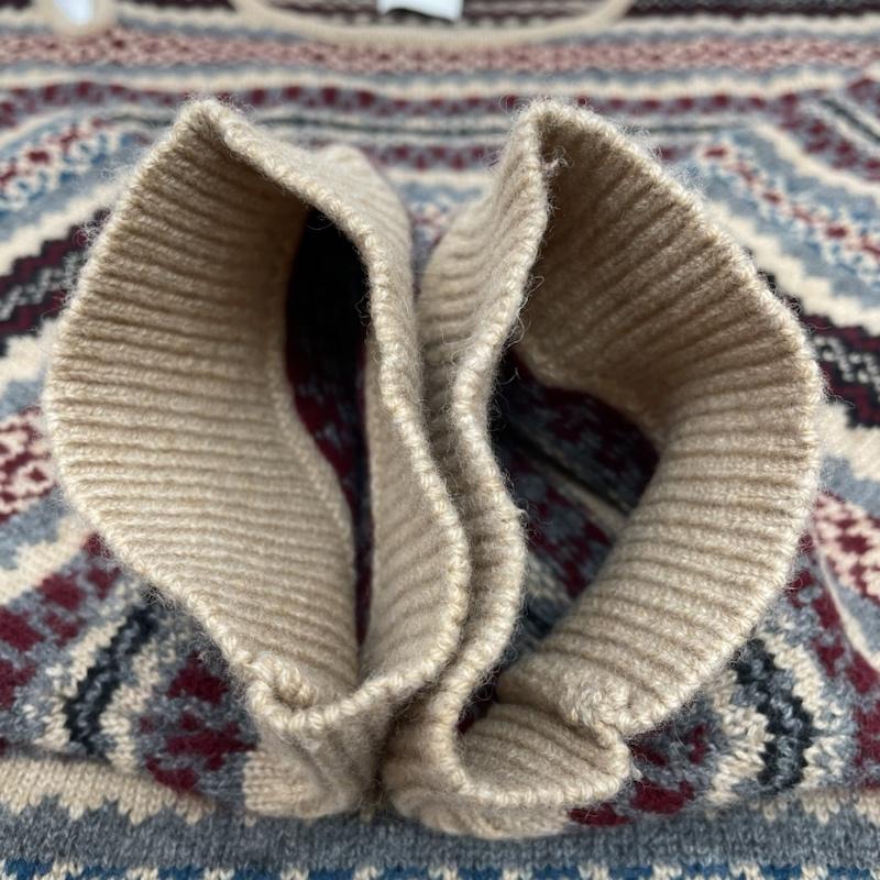 ロク ビューティアンドユース 6BEAUTY&YOUTH ニット、セーター 長袖 FAIRISLE SHOULDER HOLE KNIT カシミヤ混 ドロップ オープンショルダー セーター ニット 8613-199-0063 ボーダー柄 X マルチカラー / マルチカラー / multicolor レディース USED 古着 中古 50135705