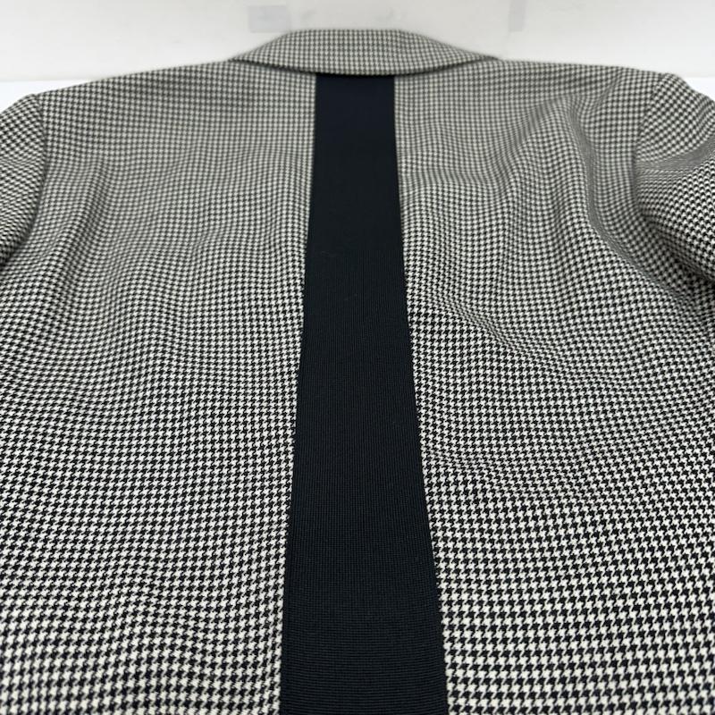 ブラックコムデギャルソン BLACK COMME des GARCONS コート コート一般 10AW 千鳥格子 3B ロング ウール テーラード ジャケット 1F-J017 M 白 / ホワイト / white X 黒 / ブラック / black メンズ USED 古着 中古 50135858