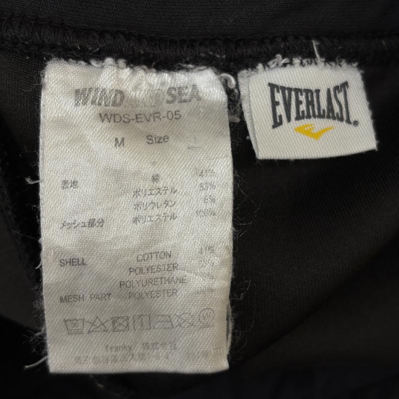 ウィンダンシー WIND AND SEA ボトムス ボトムス EVERLAST エバーラスト コラボ WDS-EVR-05 ロゴ ナイロン ジョガー パンツ 黒 ブラック M 黒 / ブラック / black メンズ USED 古着 中古 50135987