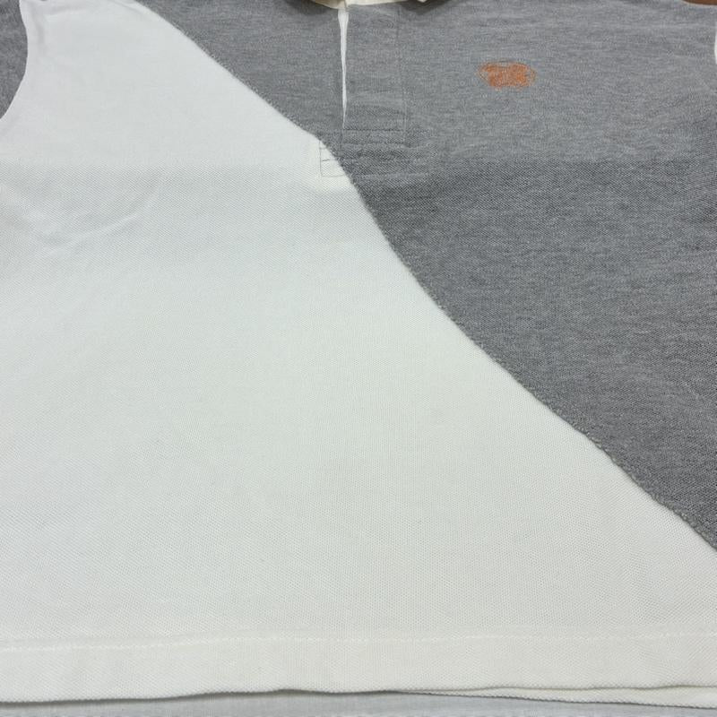 ファセッタズム FACETASM ポロシャツ 半袖 23ss LEAVE NOW RUGBY POLO ラグビー 半袖 ポロシャツ ABH-TEE-M01 4 ロゴ、文字 X 刺繍 白 / ホワイト / white X 灰 / グレー / gray X 橙 / オレンジ / orange メンズ USED 古着 中古 50136525