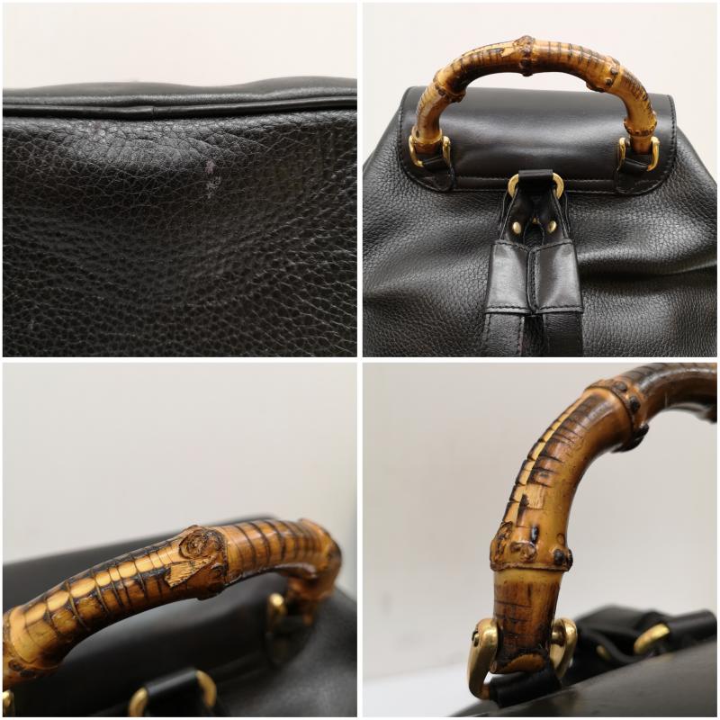 古着 USED リュックサック、デイパック リュックサック、デイバッグ PARISE FLORENCE バンブー レザー リュック - 黒 / ブラック / black レディース USED 古着 中古 50136677