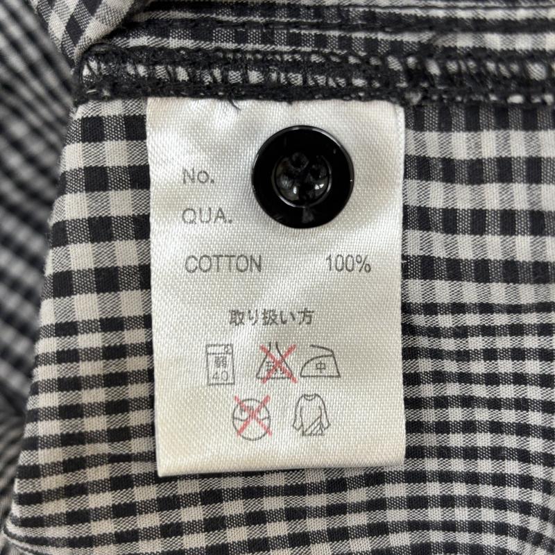 レフラー LEFLAH シャツ、ブラウス 半袖 ロゴ 刺繍 ギンガムチェック柄 ボタンダウン 半袖 シャツ 灰色 グレー L 灰 / グレー / gray メンズ USED 古着 中古 50136990