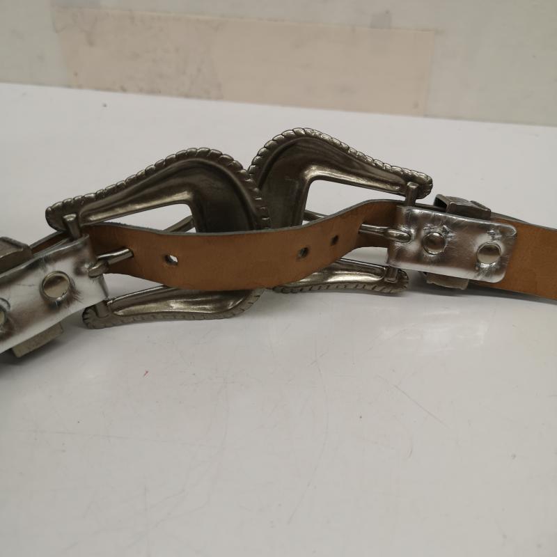 トーガ プルラ TOGA PULLA ベルト・バックル ベルト Double buckle ダブル バックル ベルト - 銀 / シルバー / silver color レディース USED 古着 中古 50137280