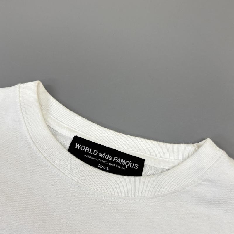 古着 USED Tシャツ 半袖 WORLD WIDE FAMOUS ワールワイドフェイマス LOVE is BAD プリント クルーネック 半袖 Tシャツ 白 ホワイト L 白 / ホワイト / white メンズ USED 古着 中古 50137281