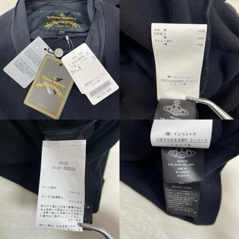 ヴィヴィアンウエストウッド Vivienne Westwood ワンピース ひざ丈スカート 16010013 18AW ANGLOMANIA アングロマニア コルセットワンピース BLK ブラック アシメ袖 XS 黒 / ブラック / black レディース USED 古着 中古 50137331