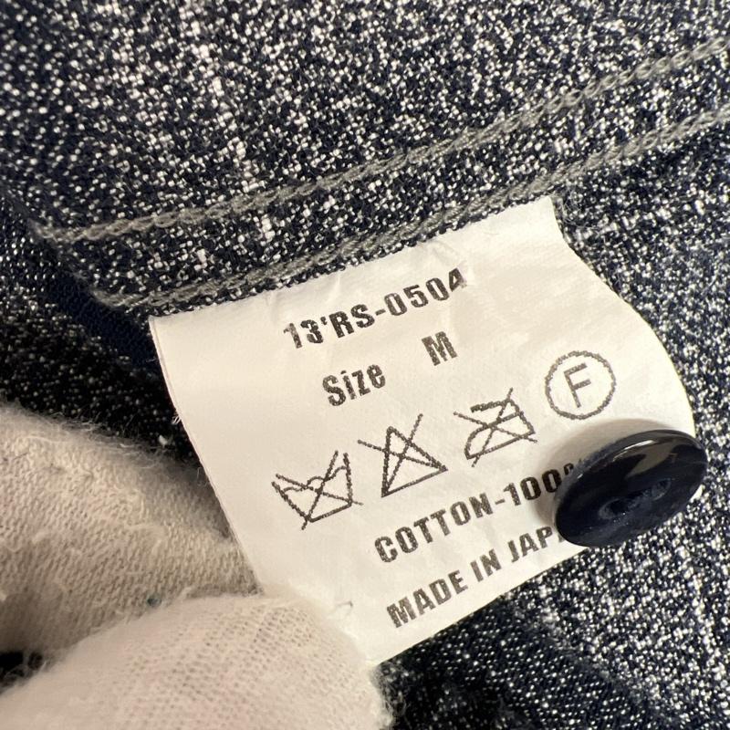 ラッツ RATS シャツ、ブラウス 半袖 チェック レーヨン オープンカラーシャツ 開襟 M 紺 / ネイビー / navy メンズ USED 古着 中古 50137617