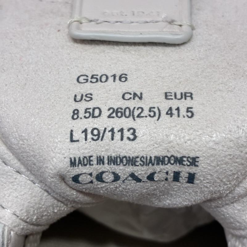 コーチ COACH スニーカー スニーカー COACH コーチ CitySole Court シティソール コート スニーカー G5016 US:8.5 無地 X ロゴ、文字 白 / ホワイト / white X オフホワイト / オフホワイト / X 銀 / シルバー / silver color メンズ USED 古着 中古 50137737