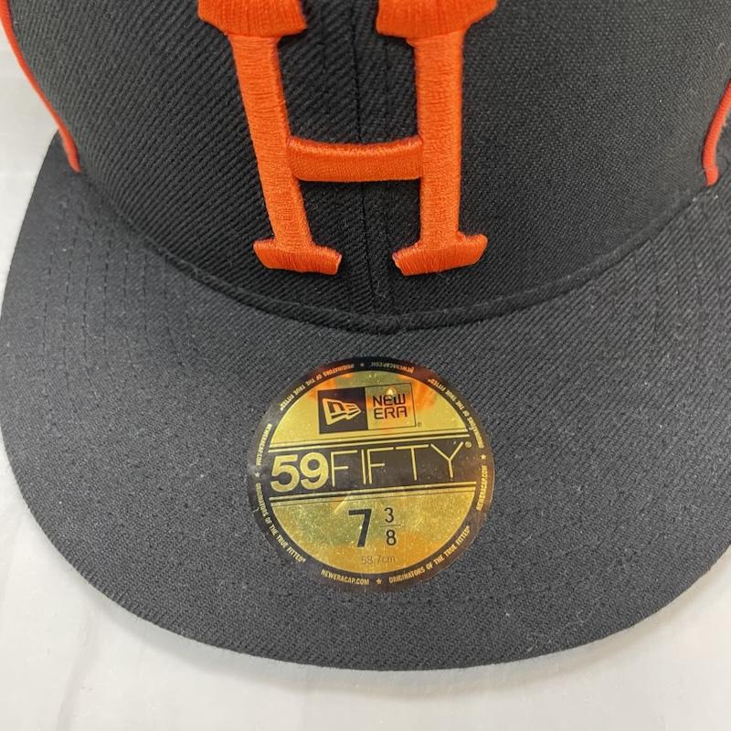 ニューエラ NEW ERA 帽子 キャップ HUF Classic H 5950 BLK ブラック ウール 7 3/8 NEW ERA HAT ハフ - 黒 / ブラック / black X 緑 / グリーン / green メンズ USED 古着 中古 50137738