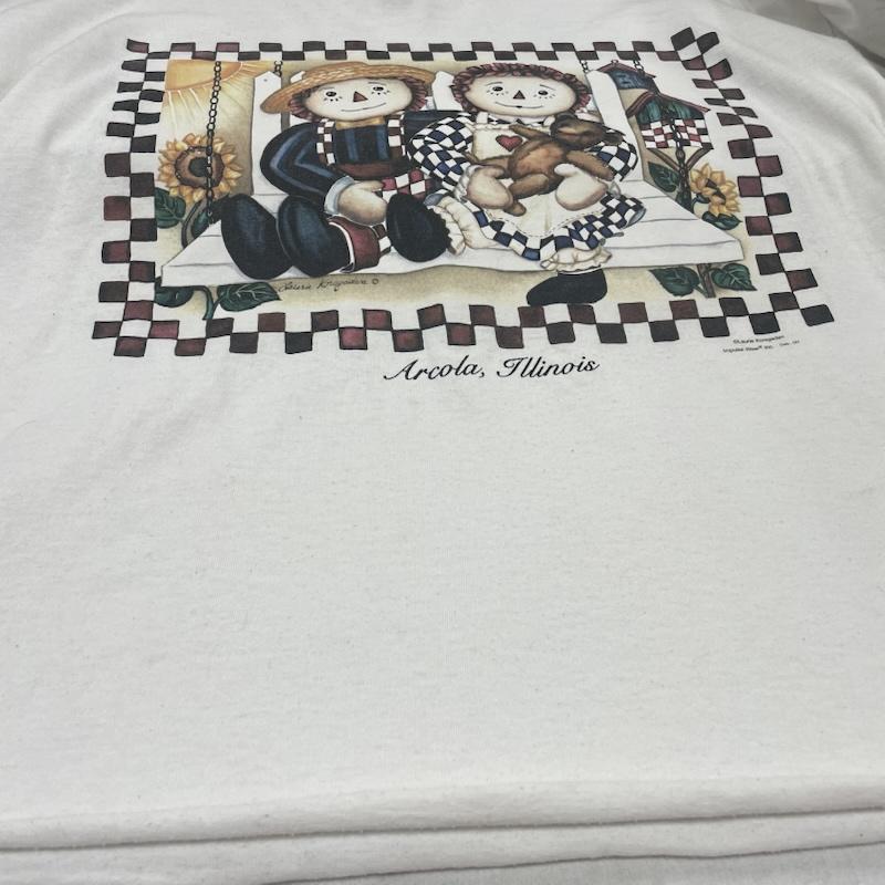 古着 USED Tシャツ 半袖 ラガディアン アンディ カントリー 半袖 Tシャツ Raggedy Ann Andy XL プリント 白 / ホワイト / white X マルチカラー / マルチカラー / multicolor メンズ USED 古着 中古 50138304
