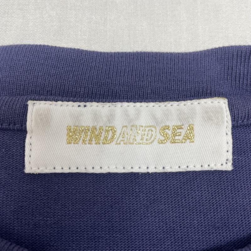 ウィンダンシー WIND AND SEA Tシャツ 半袖 WDS-SEA-22S-02 S/S T-SHIRT ロゴ プリント Navy-Sand NVY ネイビー コットン L 紺 / ネイビー / navy メンズ USED 古着 中古 50138669