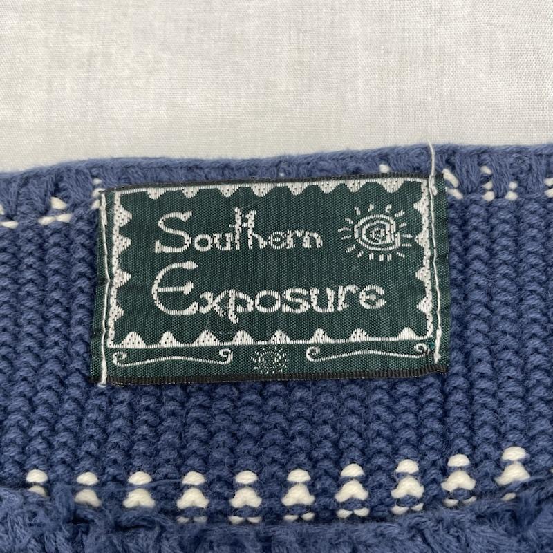 古着 USED ニット、セーター 長袖 24502 Southern Exposure コットン ラミー ニット NVY ネイビー - 紺 / ネイビー / navy X 白 / ホワイト / white レディース USED 古着 中古 50138754