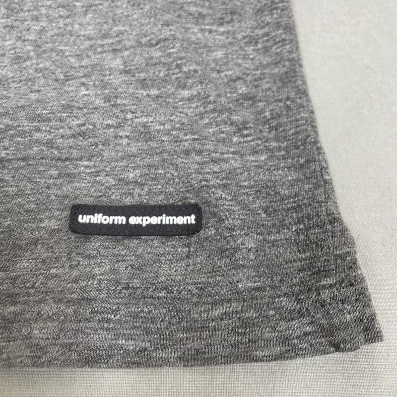 ユニフォームエクスペリメント uniform experiment Tシャツ 半袖 半袖 Tシャツ Shirt NAVY ロゴ プリント クルーネック シャツ カットソー UE-101083 2 ロゴ、文字 X プリント 灰 / グレー / gray メンズ USED 古着 中古 50138956