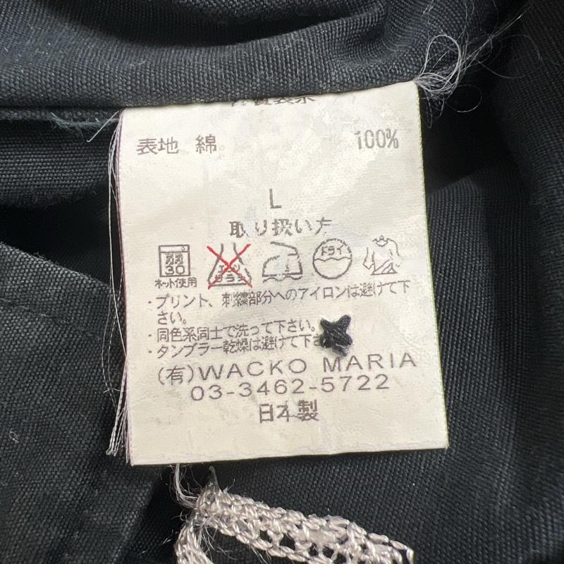 ワコマリア WACKO MARIA シャツ、ブラウス 半袖 刺繍 ワッペン ワークシャツ ミリタリー L 黒 / ブラック / black メンズ USED 古着 中古 50138986