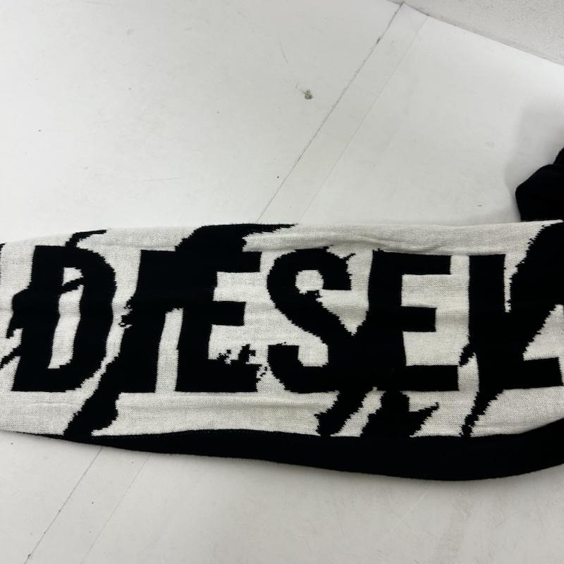 ディーゼル DIESEL ニット、セーター 長袖 長袖ニット フェイクレイヤード イタリア製 L ロゴ、文字 黒 / ブラック / black メンズ USED 古着 中古 50139360