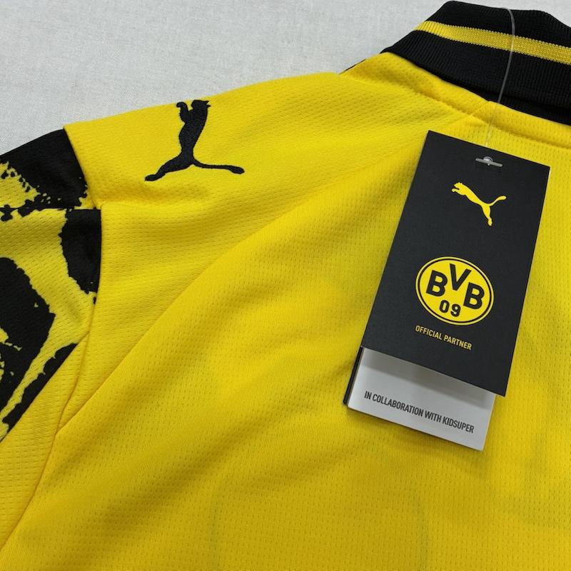 プーマ PUMA ポロシャツ 半袖 25ss KIDSUPER STUDIOS ボルシア・ドルトムント BVB レプリカ サッカー ユニフォーム 782741-02 M ロゴ、文字 黄 / イエロー / yellow X 黒 / ブラック / black X 紫 / パープル / purple メンズ USED 古着 中古 50139740