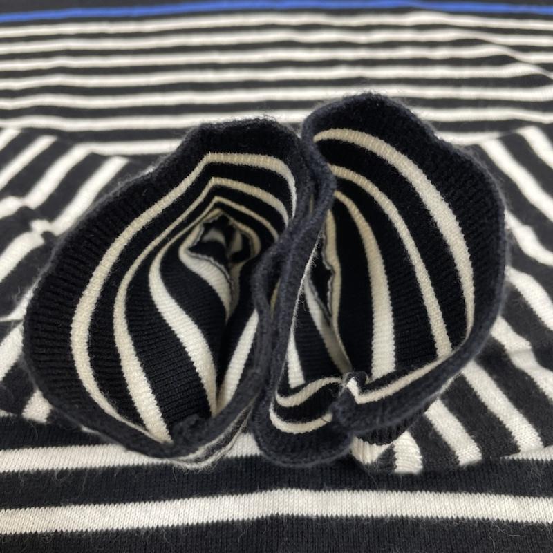ユニフォームエクスペリメント uniform experiment ニット、セーター 長袖 長袖 ニット セーター ロングスリーブ ボーダー カットソー クルーネック 薄手 ue-110064 1 ボーダー柄 白 / ホワイト / white X 黒 / ブラック / black X 青 / ブルー / blue メンズ USED 古着 中古 50139758
