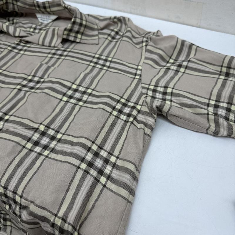 アンユーズド UNUSED シャツ、ブラウス 長袖 18AW Rayon Check Shirt レーヨン チェック オープンカラー シャツ US1456 3 ベージュ / ベージュ / beige X マルチカラー / マルチカラー / multicolor メンズ USED 古着 中古 50140144