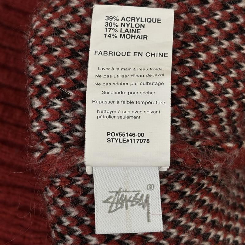 ステューシー STUSSY ニット、セーター 長袖 8 BALL HEAVY BRUSHED MOHAIR SWEATER 8ボール バックロゴ クルーネック モヘア混 ニット セーター 赤 レッド M 赤 / レッド / red メンズ USED 古着 中古 50140295