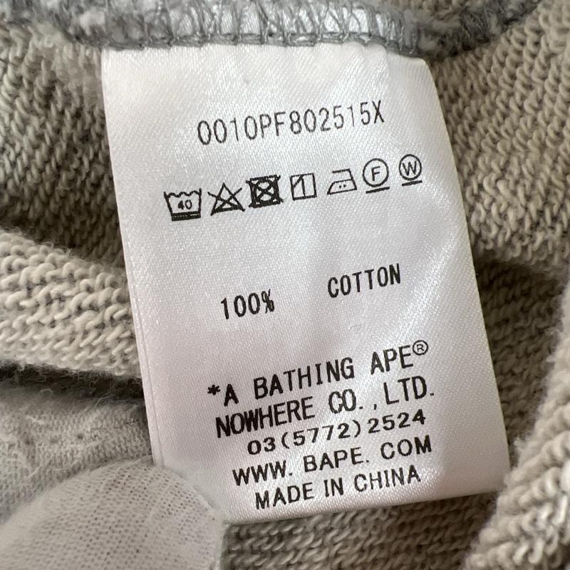 アベイシングエイプ A BATHING APE パーカー 長袖 猿 BAPE ロゴ スウェット パーカー ワンピース S 灰 / グレー / gray レディース USED 古着 中古 50140434