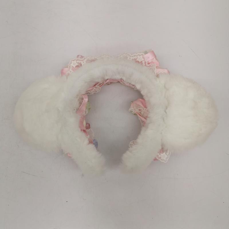古着 USED ファッション小物 ファッション小物 くま耳 カチューシャ デコラ ハンドメイド パステル ホイップデコ ゆめかわ ファンシー ロリ-タ キャンディ 白 / ホワイト / white レディース USED 古着 中古 50141030