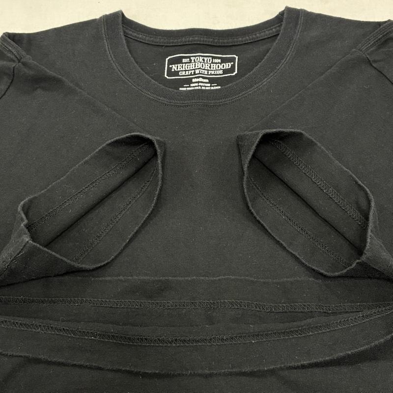 ネイバーフッド NEIGHBORHOOD Tシャツ 半袖 19ss SCRIPT C-TEE SS 両面 スクリプト ロゴ プリント 半袖 Tシャツ 191PCNH-ST06S M ロゴ、文字 X プリント 黒 / ブラック / black X 白 / ホワイト / white メンズ USED 古着 中古 50141198