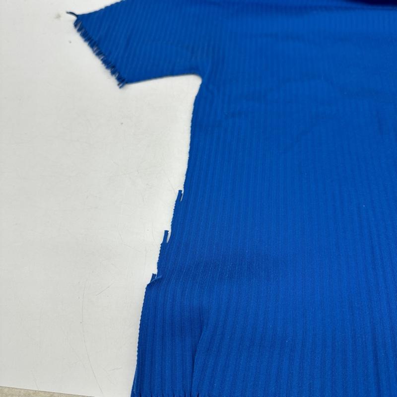 プリーツプリーズ PLEATS PLEASE カットソー 半袖 ISSEY MIYAKE ハイネック フリンジ A-POC カットアウト カットソー PP74-LK913 3 青 / ブルー / blue レディース USED 古着 中古 50141283
