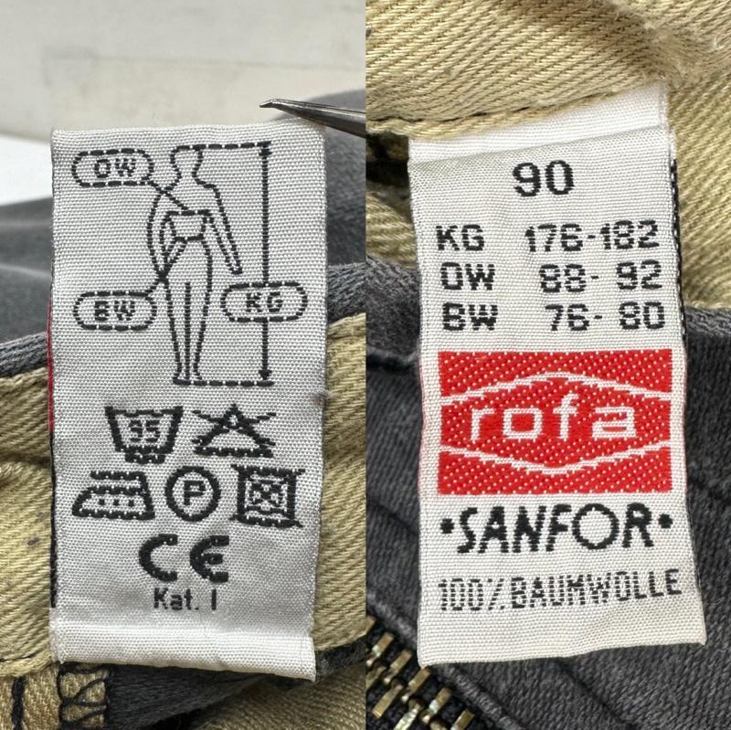 古着 USED パンツ ワークパンツ、ペインターパンツ 90s Rofa ユーロ ヴィンテージ ダブルジップ ジャーマン ワーク パンツ 90 - 灰 / グレー / gray メンズ USED 古着 中古 50141655