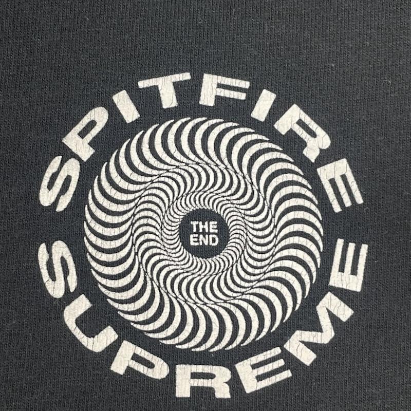 シュプリーム Supreme Tシャツ 半袖 18SS ×SPITFIRE Classic Swirl Tee BLK スピットファイア ブラック プリント L 黒 / ブラック / black メンズ USED 古着 中古 50142103