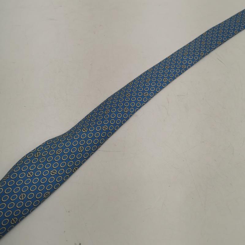 エルメス HERMES ネクタイ ネクタイ フランス製 シルク ネクタイ - 水色 / ライトブルー / メンズ USED 古着 中古 50143004