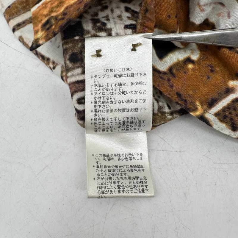 ヴィヴィアンウエストウッドマン Vivienne Westwood MAN シャツ、ブラウス 長袖 総柄 オーブ ロゴ 刺繍 バレエハリス シャツ VW-WR-74890 44 茶 / ブラウン / brown メンズ USED 古着 中古 50143097
