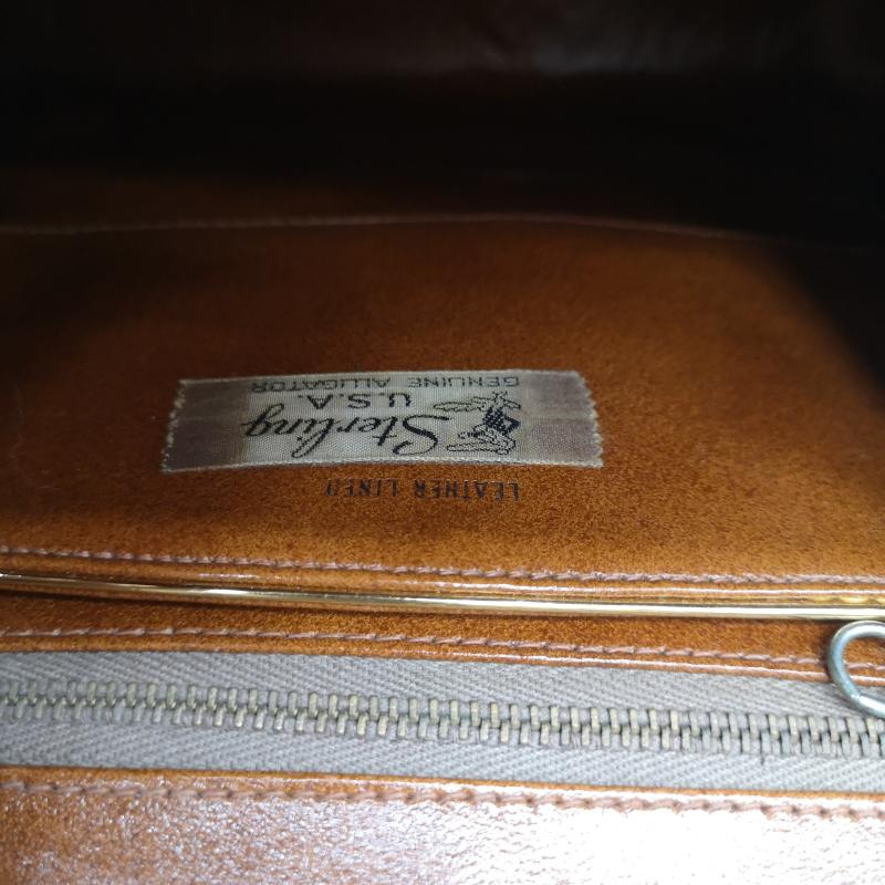 古着 USED ハンドバッグ ハンドバッグ 50s 60s Sterliny ワニ革 クロコダイル ハンドバッグ アリゲーター - 茶 / ブラウン / brown レディース USED 古着 中古 50143163