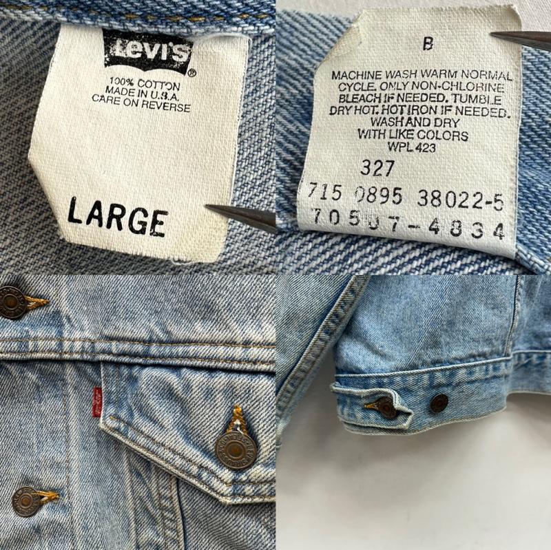 リーバイス Levi s ジャケット、上着 ジャンパー、ブルゾン 90s USA製 3rd デニム トラッカー ジャケット 70507-4834 L インディゴ / インディゴ / Indigo メンズ USED 古着 中古 50143595