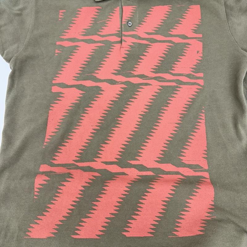 コムデギャルソンオムドゥ COMME des GARCONS HOMME DEUX ポロシャツ 半袖 17SS プリント ポロシャツ DS-T006 M カーキ / カーキ / khaki メンズ USED 古着 中古 50143704