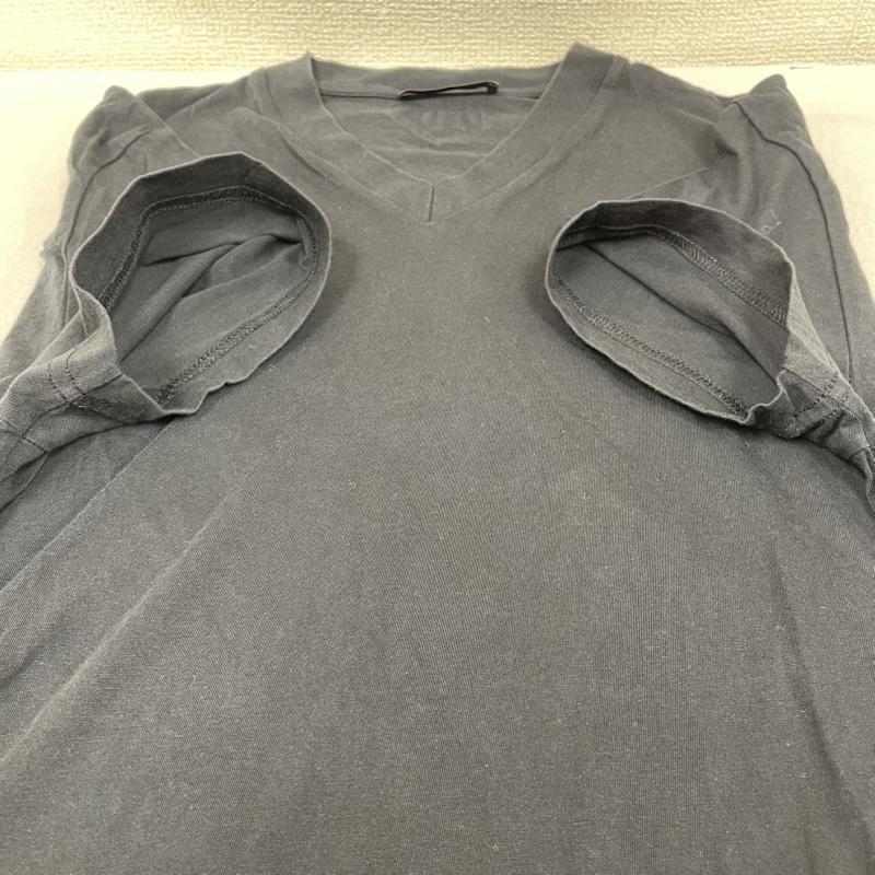 プラダ PRADA カットソー 半袖 Vネック カットソー Tシャツ 半袖 プルオーバー 無地 インナーウェア S 無地 黒 / ブラック / black メンズ USED 古着 中古 50143814
