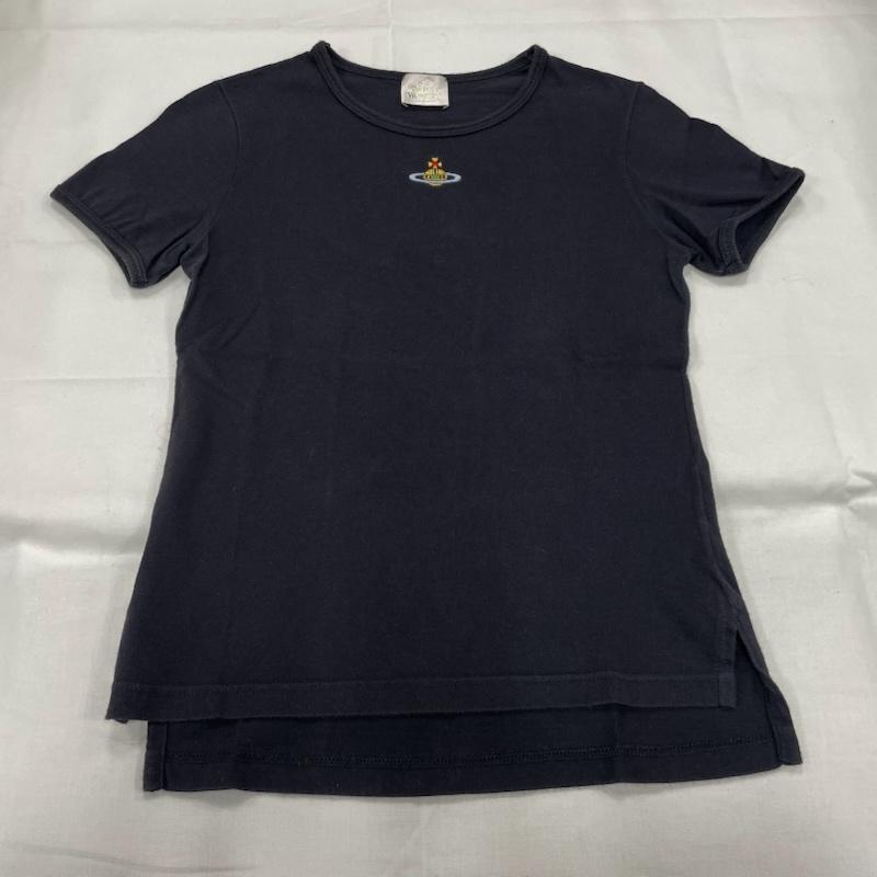 ヴィヴィアンウエストウッド Vivienne Westwood Tシャツ 半袖 オーブ 刺繍 半袖 Tシャツ カットソー イタリア製 XS ワンポイント X ロゴ、文字 X 刺繍 黒 / ブラック / black レディース USED 古着 中古 50143971