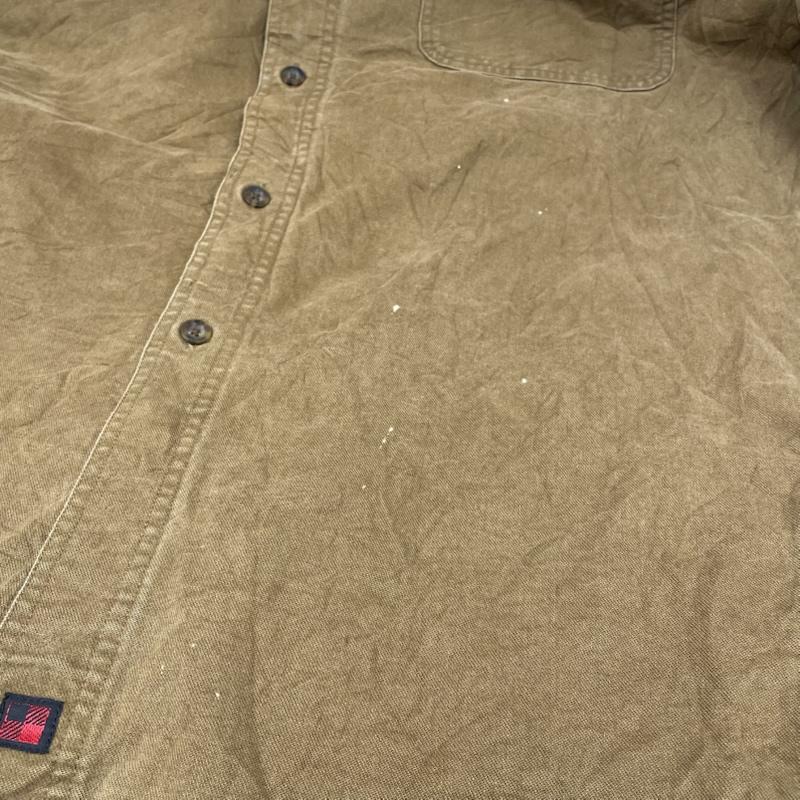 ウールリッチ WOOLRICH シャツ、ブラウス 長袖 長袖 ボタンダウン Shirt ロングスリーブ 胸ポケット ボタン バックスキン エルボーパッチ ワークシャツ XXL 無地 茶 / ブラウン / brown メンズ USED 古着 中古 50144305
