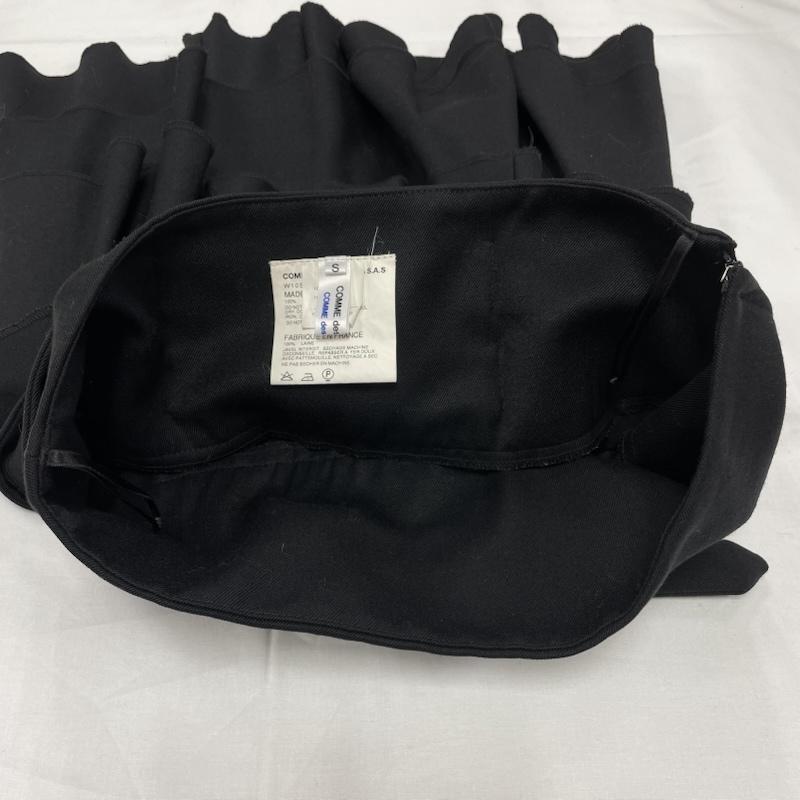 コムデギャルソン COMME des GARCONS スカート ミニスカート フリル ティアード ボリューム スカート ベルト S 無地 黒 / ブラック / black レディース USED 古着 中古 50144370