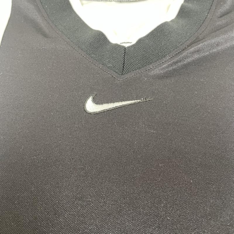 ナイキ NIKE カットソー 半袖 センター スウォッシュ ロゴ 刺繍 ゲームシャツ 半袖 カットソー Vネック L ロゴ、文字 X 刺繍 白 / ホワイト / white X 黒 / ブラック / black メンズ USED 古着 中古 50144429