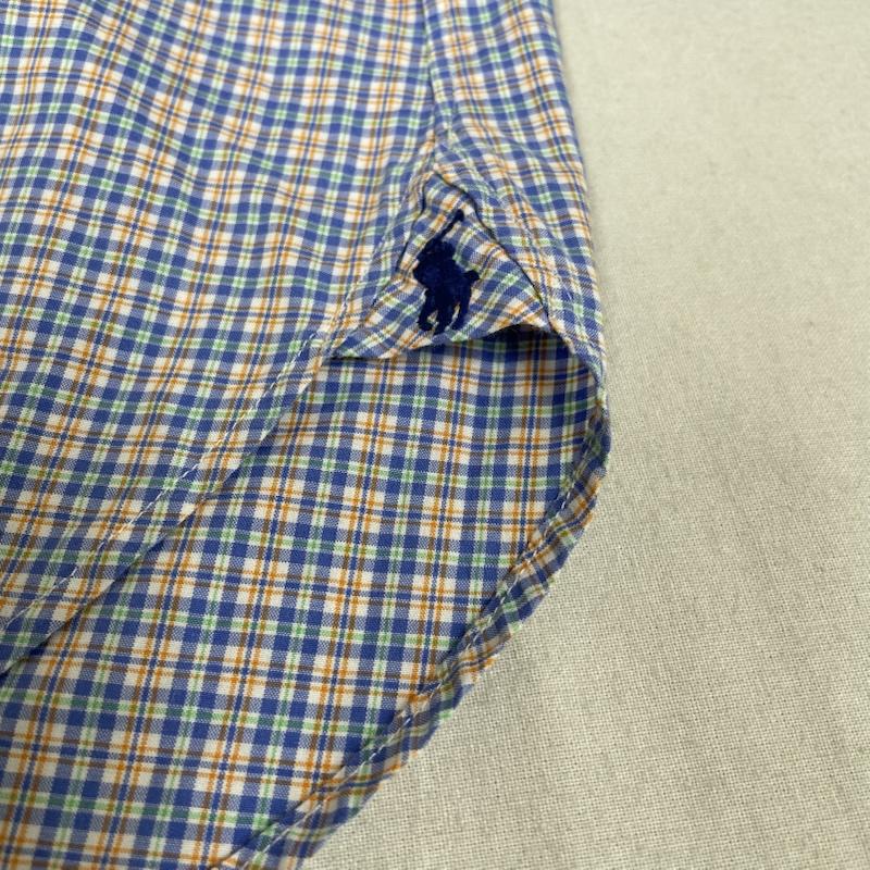 ラルフローレン RALPHLAUREN シャツ、ブラウス 長袖 長袖 ボタンダウン シャツ Shirt ロングスリーブ マルチカラー チェック 裾ポニー ロゴ 刺繍 サイズ15/38 - ロゴ、文字 X 刺繍 X ワンポイント X チェック マルチカラー / マルチカラー / multicolor メンズ USED 古着 中古 50144624