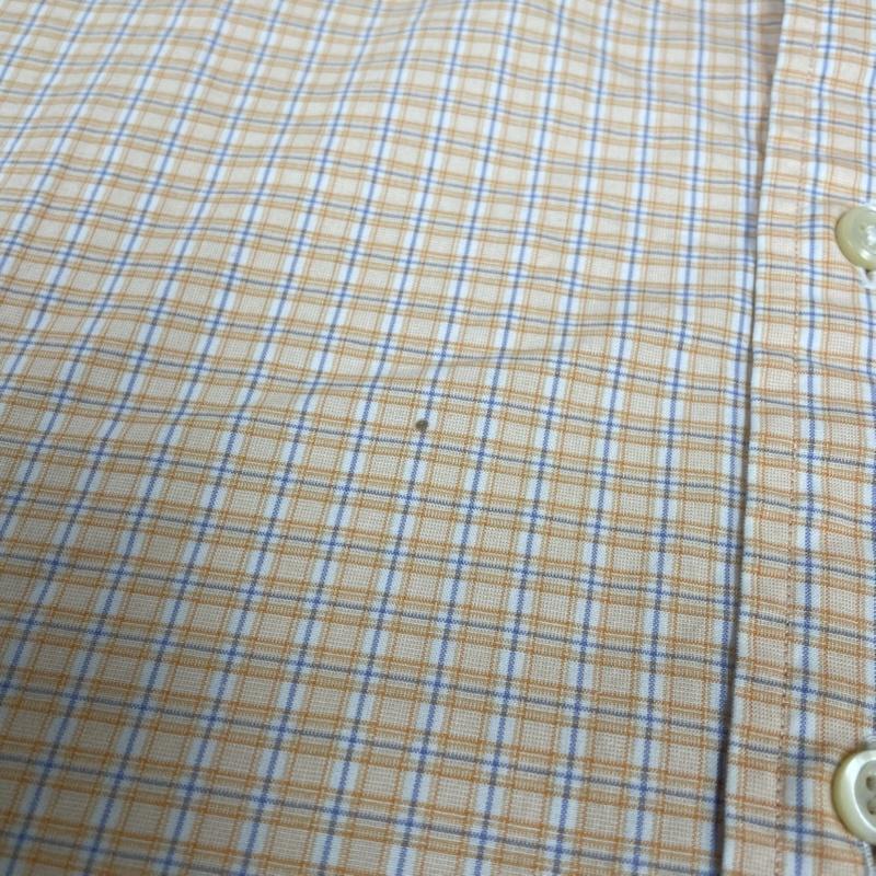 ポロバイラルフローレン Polo by RALPH LAUREN シャツ、ブラウス 長袖 90s チェック柄 長袖 シャツ ブラウス Shirt ロングスリーブ サイズ17 32/33 - チェック 白 / ホワイト / white X 橙 / オレンジ / orange X 青 / ブルー / blue メンズ USED 古着 中古 50144626