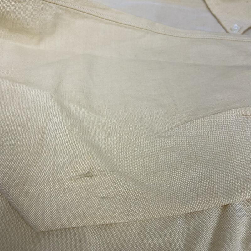 ブルックス ブラザーズ BROOKS BROTHERS シャツ、ブラウス 長袖 長袖 オックスフォード ボタンダウン シャツ ブラウス USA サイズ16 1/2-36 - 無地 黄 / イエロー / yellow メンズ USED 古着 中古 50144830